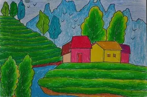 一幅春天的画怎么画