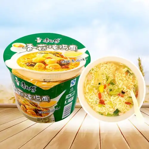 康师傅香菇炖鸡桶装整箱食盒泡面方便面桶面方便面