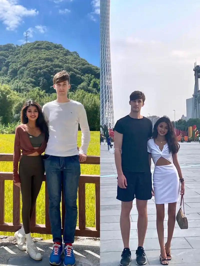 最萌身高差异国情侣|158/78斤和188/150斤 别人见到我们的第一句话你