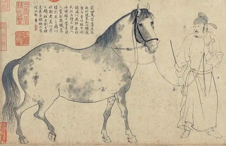 北宋    李公麟 《五马图》(局部)