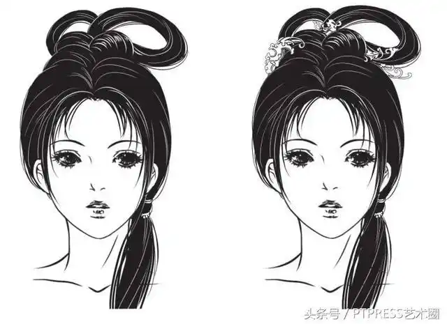 古装发型图解大全(古装女子发型绘制技巧汇总)(14)