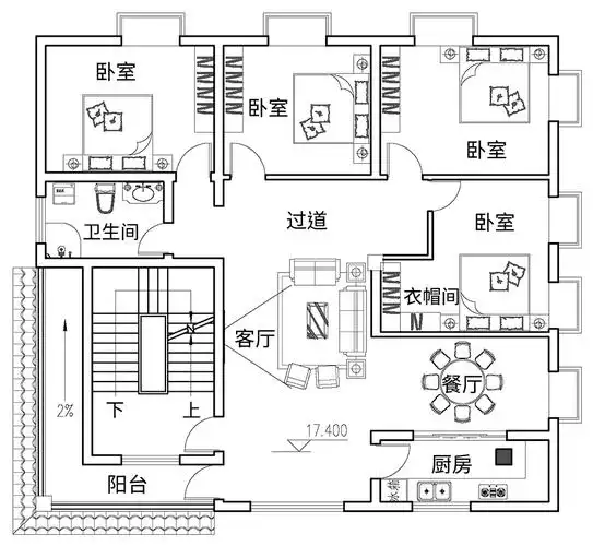 现代五层以上别墅设计图平面图