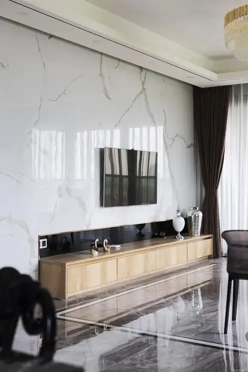 优雅现代风背景墙设计图客厅电视背景墙现代简约客厅设计图片赏析