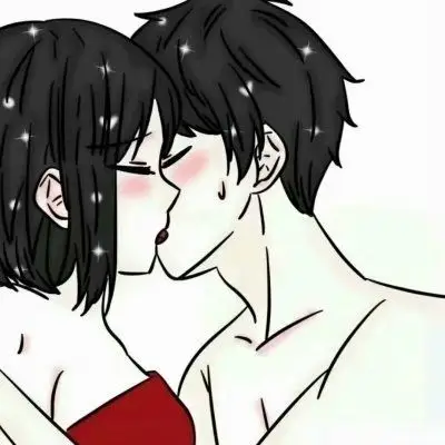 污的情侣头像二次元 接吻动漫情侣头像两张分开污