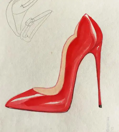 手绘高跟鞋
