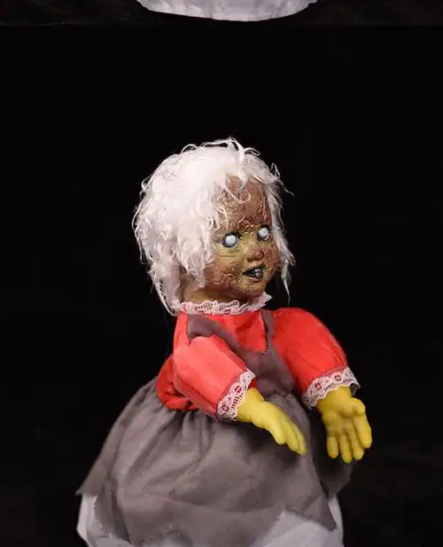 活死人安娜贝尔恐怖娃娃富江日本鬼屋万圣节电动走路鬼吓人玩具密室