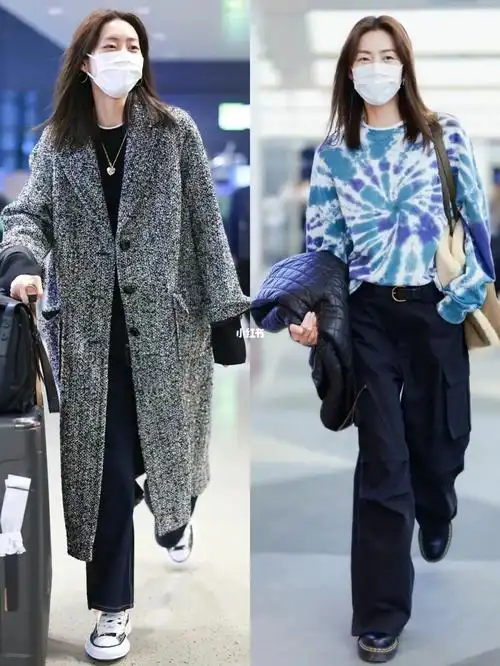 刘雯2021年机场街拍合集百搭时髦又实穿