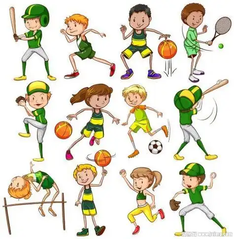 画正在运动的小学生简笔画好看彩色