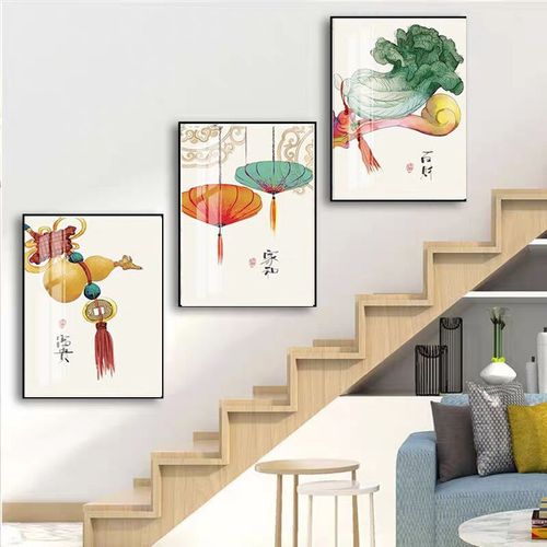 楼梯挂画楼梯装饰画楼梯装饰壁画过道走廊挂画现代客厅装饰餐厅墙画