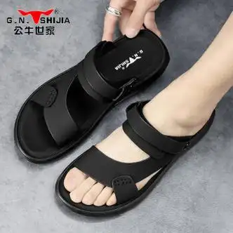 公牛世家男士皮凉鞋夏季新款头层牛皮户外沙滩鞋男百搭两穿轻便凉拖鞋