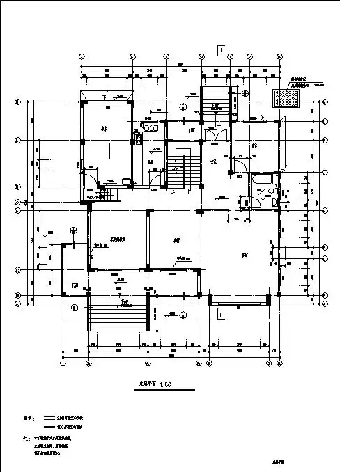 两套私人高档别墅住宅楼建筑设计施工cad图纸