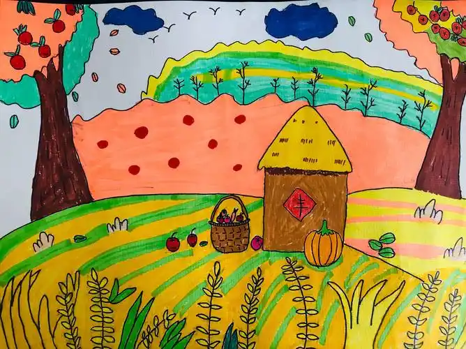 包头市第一实验小学南海分校———秋天"悄悄画"二年级作品投票