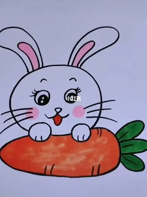 可爱的小兔子幼儿亲子简笔画