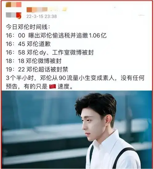 退网1年后再看邓伦如今的窘境真是可恨又可悲