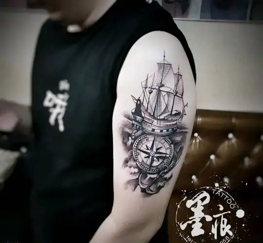 一帆风顺纹身图片_手臂腿部手部脚部欧美传统原创成品纹身图案