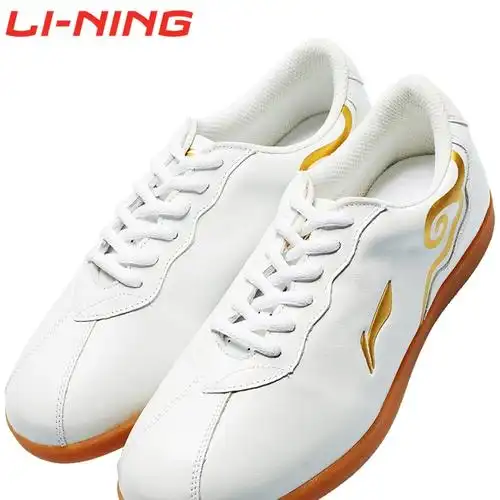 李宁太极鞋男真皮牛筋底太极拳鞋八段锦练功武术鞋太极鞋女款夏天