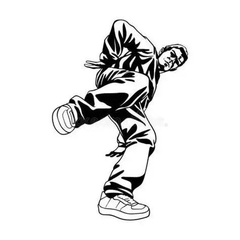 hiphop人物简笔画