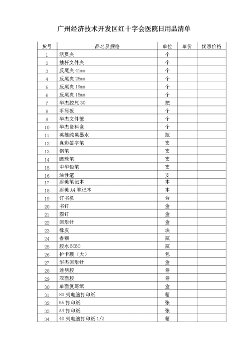 广州经济技术开发区红十字会医院日用品清单doc-广州经济.doc