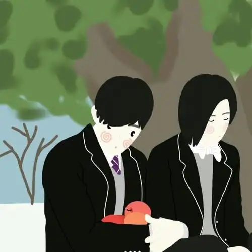 不能说的秘密卡通图片大全 不能说的秘密卡通版情侣壁纸-腾牛个性网