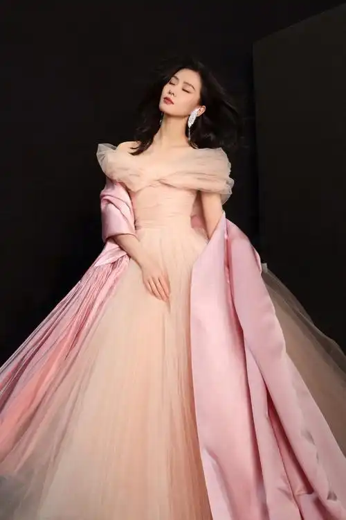 刘诗诗粉色系高定礼服造型大片 秀完美天鹅颈浪漫迷人似公主__财经
