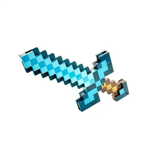 我的世界钻石剑镐二合一武器装备游戏周边玩具mc游戏