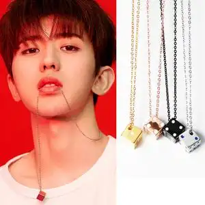 蔡徐坤同款项链欧美简约潮牌个性百搭纯色幸运 span class=h>骰子