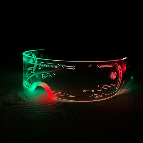 led未来科技蹦迪七彩闪光太阳眼镜赛博朋克太阳眼镜