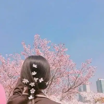 长发小清新的微信女生背影头像 我会一直守候在你的身后_微信头像_我