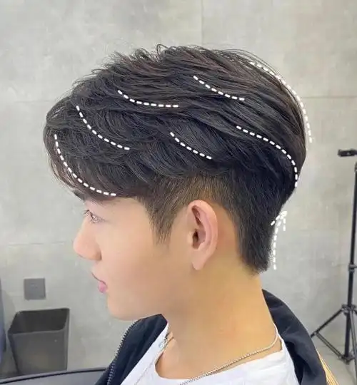 男生韩式纹理气垫烫1做完真的太帅了