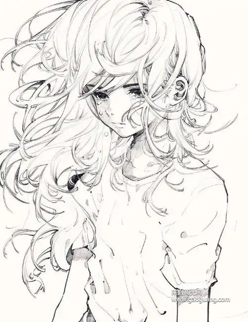 精致的人物线稿作品集,线条感很棒的动漫人物手绘