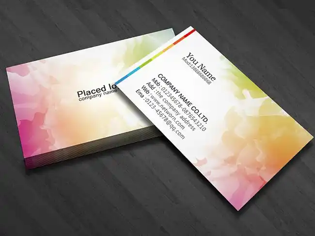 【psd】个性水彩创意名片