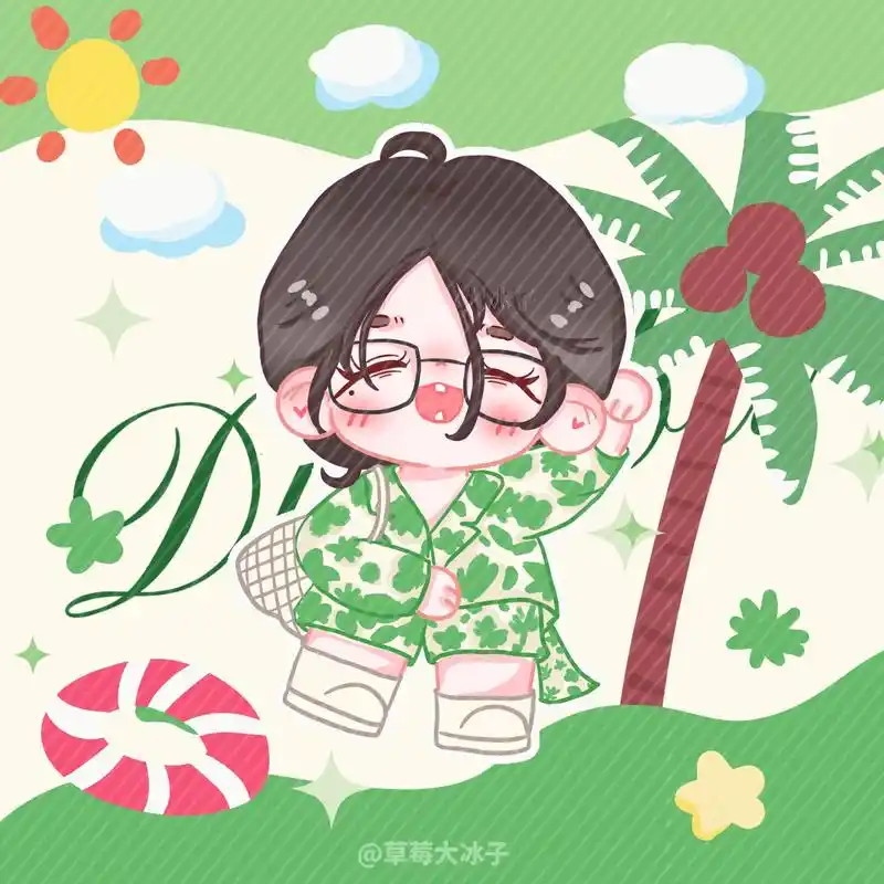 机场迪迪.l #procreate绘画 #q版 #迪丽热巴 - 抖音