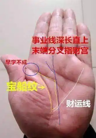 算命先生提醒:"手握金船,必发家"的发大财手相_事业_财运_手纹