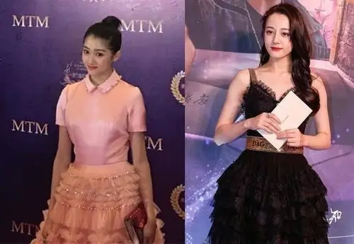 迪丽热巴和关晓彤同台撞衫连衣裙,网友:假仙女和真美人一目了然