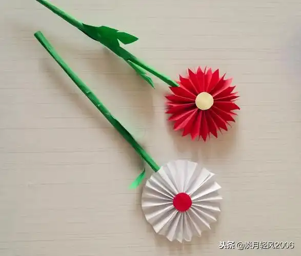 卡纸手工制作花朵幼儿园,用卡纸做简单的花儿(2)