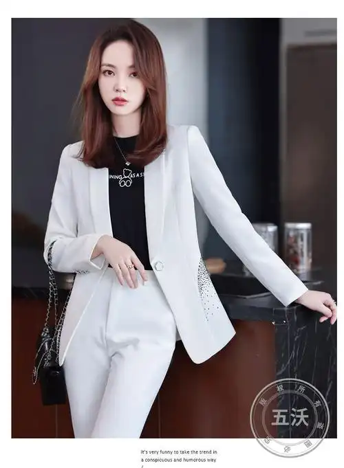 女装套装小西装女神范上镜新闻主持人正装女时尚气质西装套装修身西服