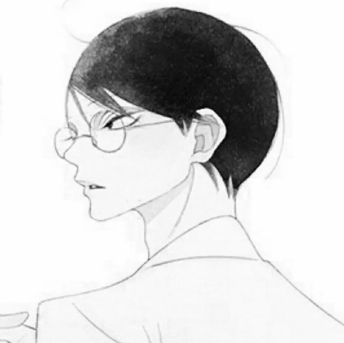 头像 眼镜 黑白 男生 意绘 插画