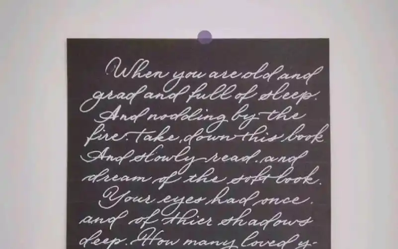 手写英文花体字78当你老了