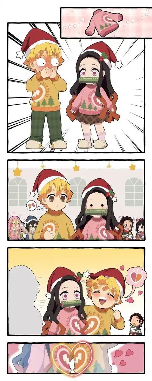 鬼灭之刃#最可爱的4小只,被这个画风可爱晕了(twi:kmt_pori)