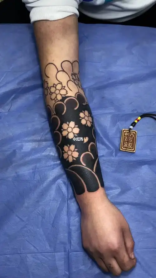 防水纹身贴  #纹身  #老传统樱花臂  #樱花臂  #日式樱花臂  #包小