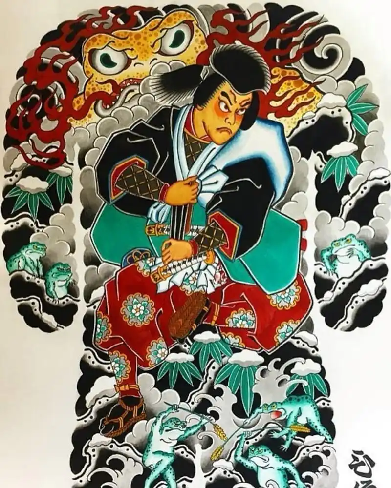 满背纹身素材分享|杭州纹身|老传统纹身 日式传统纹身 老传统,经典中