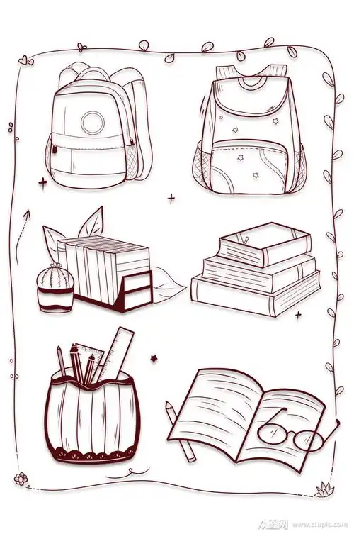 手绘线条画学习用品