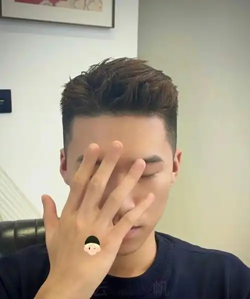 掀刘海凌乱背头