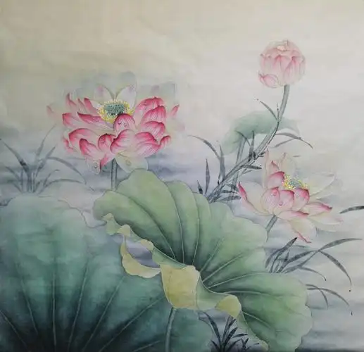 工笔荷花