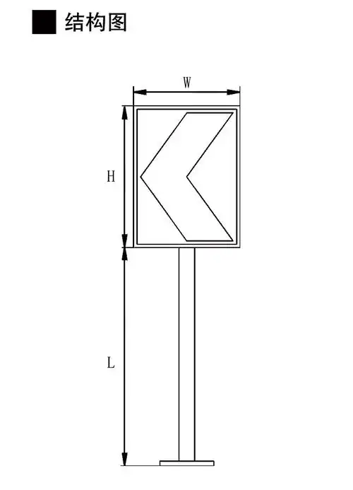 弯道诱导标志(全透)