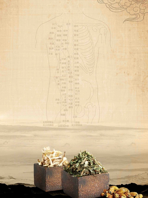 中医调理健康养生海报背景模板