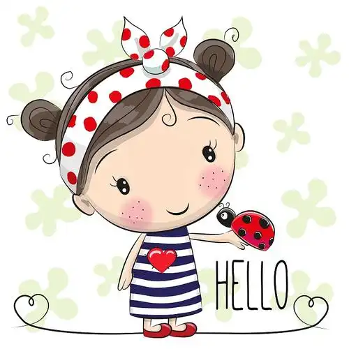 可爱的卡通女孩