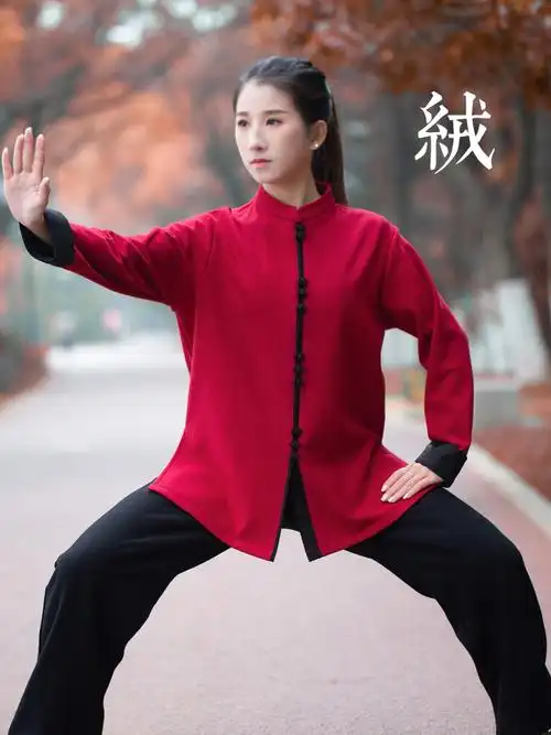 争风华加绒加厚太极服冬款女式2022秋冬季新款太极拳练功服装高端