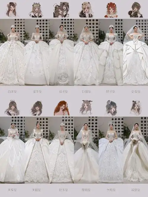 十二星座性格各异,不同店婚纱叶代表了不同星座的特征.你们觉得准吗?