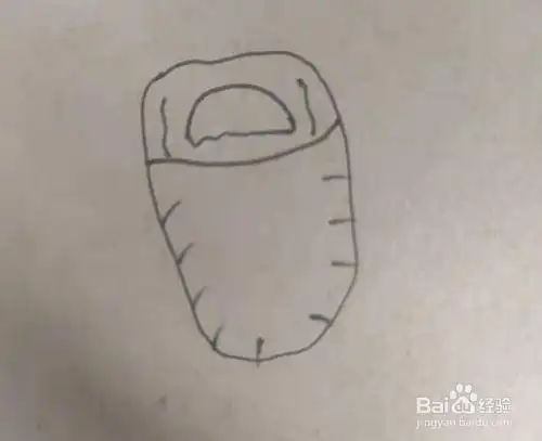 怎么绘制手账睡袋简笔画